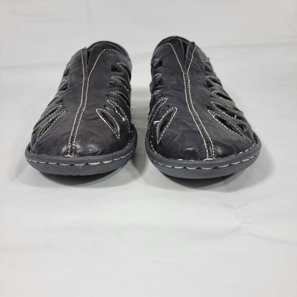 Propet Cameo Loafers Women Size 7 Black Leather Cut Out Slip On WCX014L - Picture 4 of 9